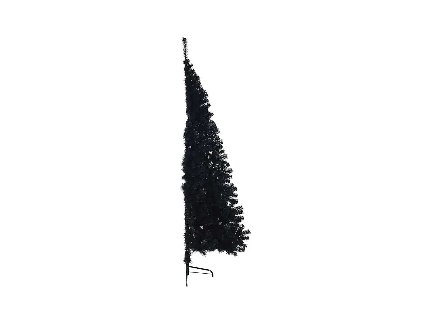 Sapin de Noël artificiel pré-éclairé Noir 210 cm PVC