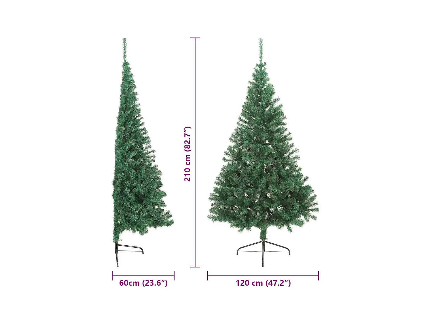 Árvore de Natal Artificial Verde 210 cm PVC