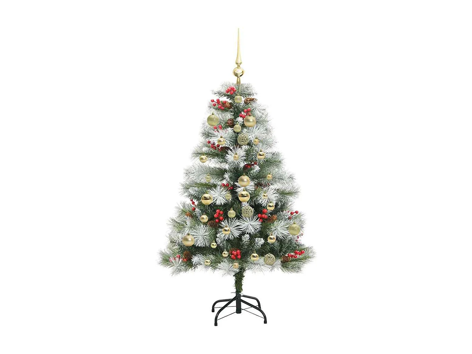 Sapin de Noël artificiel Vert et blanc 150 cm
