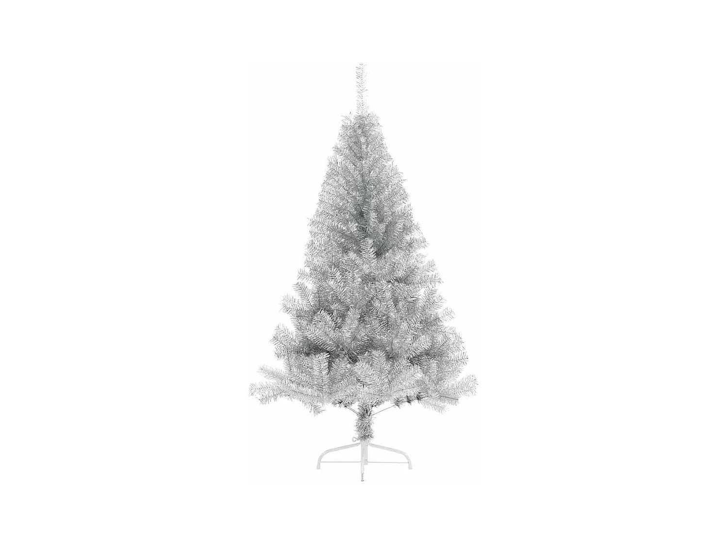 Sapin de Noël artificiel pré-éclairé Argent 150 cm PET