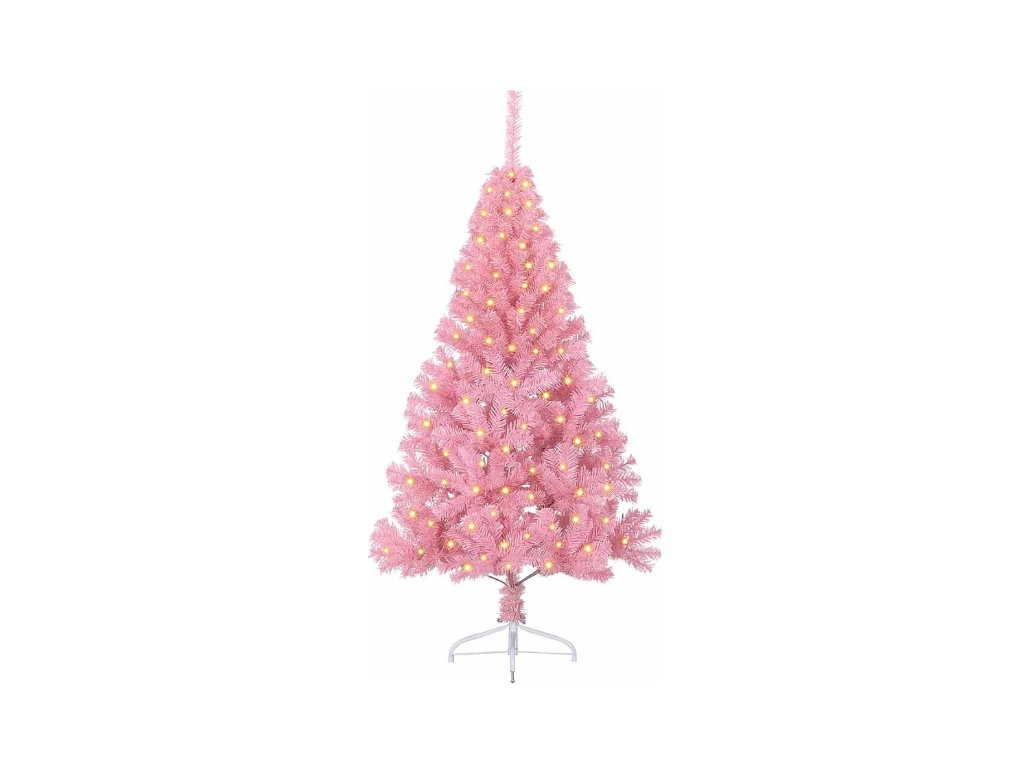 Sapin de Noël artificiel pré-éclairé Rose 120 cm PVC