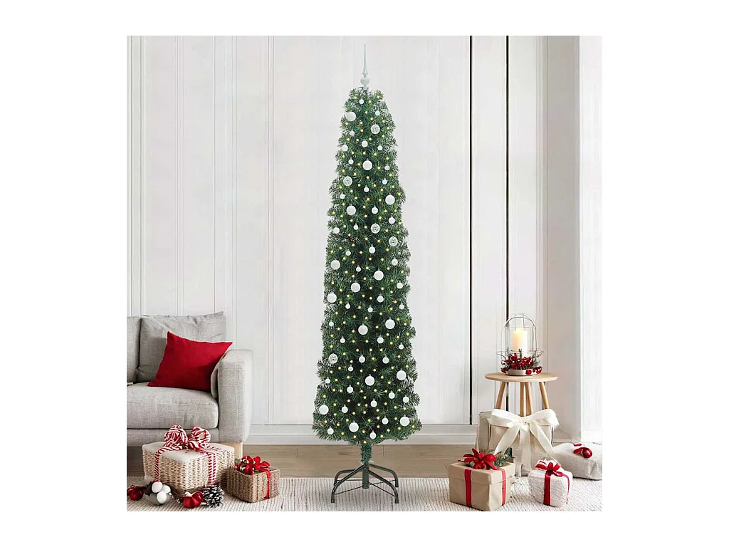 Sapin de Noël artificiel Vert 240 cm PVC et acier et plastique