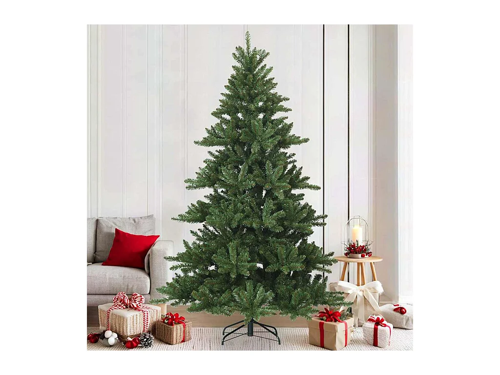 Árvore de Natal Articulada Artificial Verde 210 cm PVC, aço