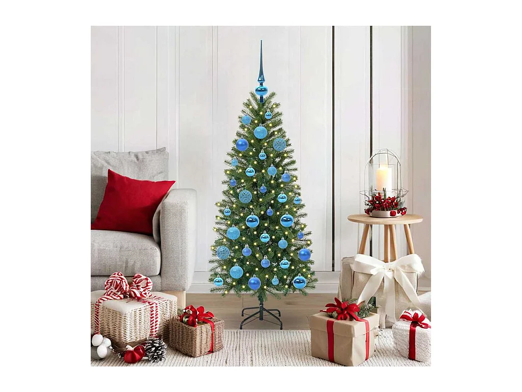 Sapin de Noël artificiel avec 150 LED Vert 120 cm PE et PVC