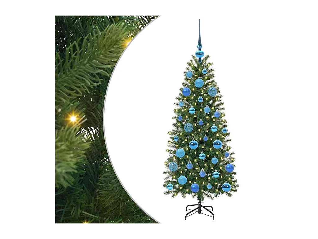 Sapin de Noël artificiel avec 150 LED Vert 120 cm PE et PVC