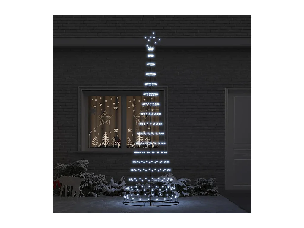 LED kerstboom met 350 LED met standaard Koudwit Metaal