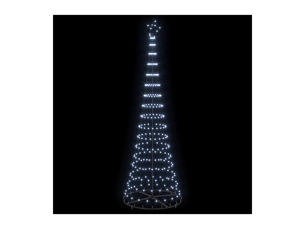 LED kerstboom met 350 LED met standaard Koudwit Metaal