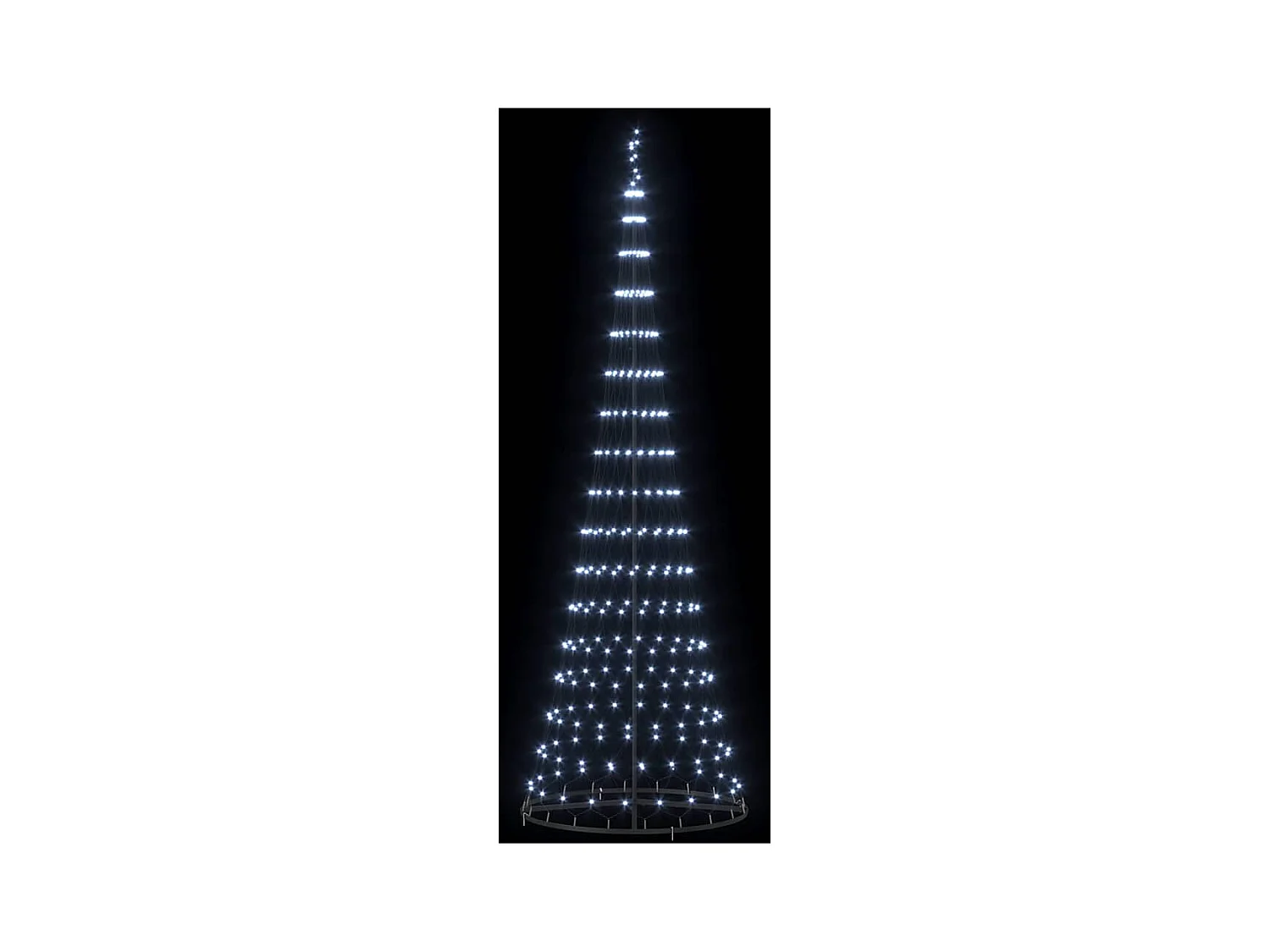 LED kerstboom met 350 LED met standaard Koudwit Metaal