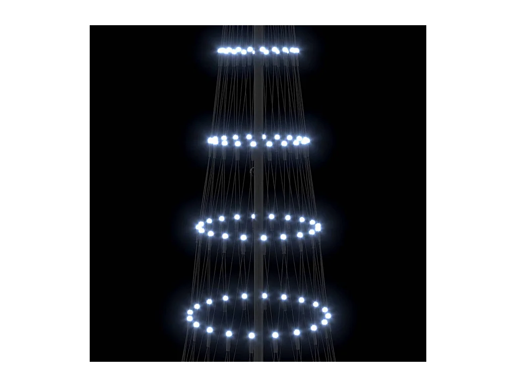 LED kerstboom met 350 LED met standaard Koudwit Metaal