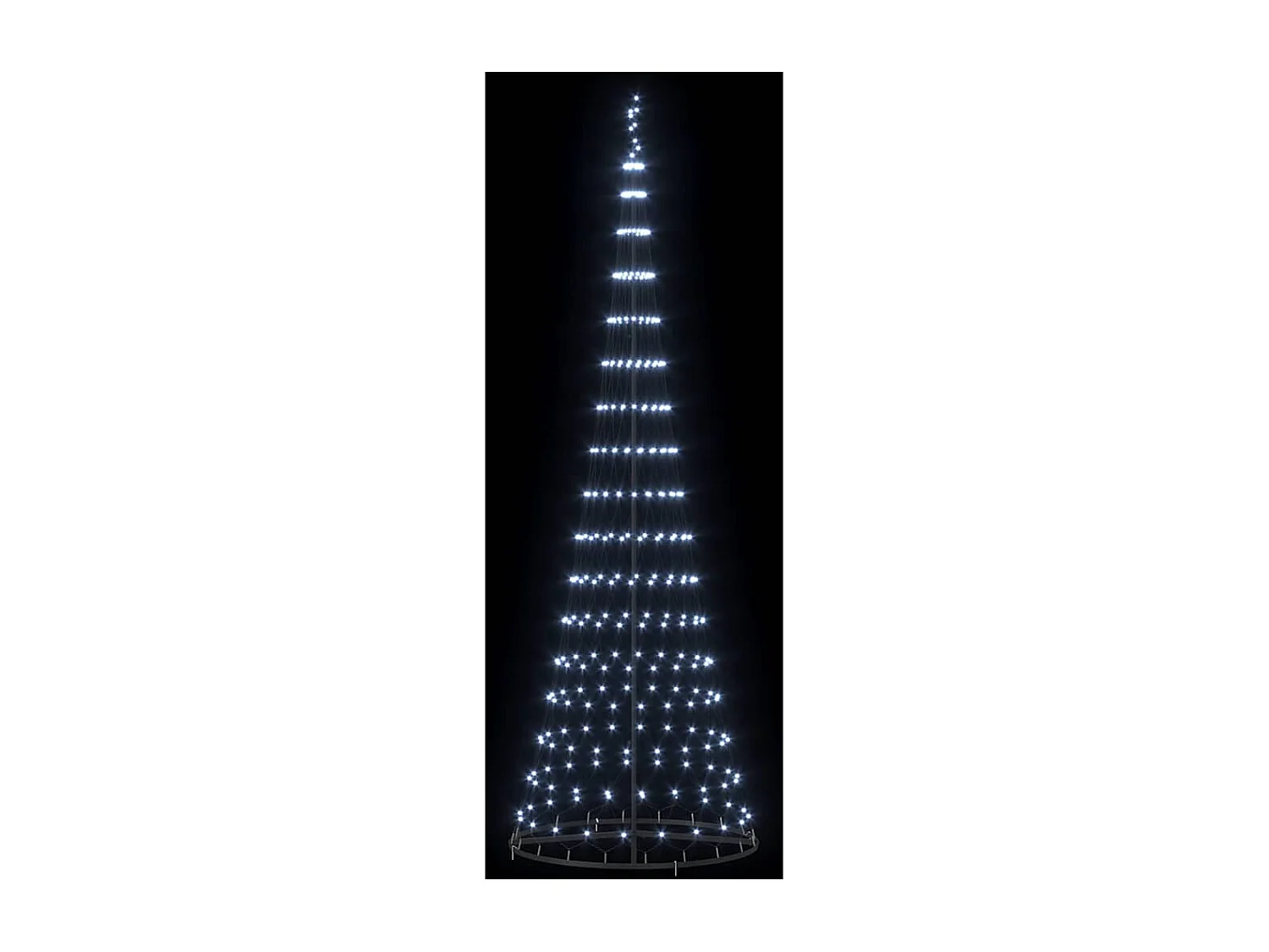 Arbre de Noël LED Blanc froid 100,5 x 100,5 x 302,5 cm Métal