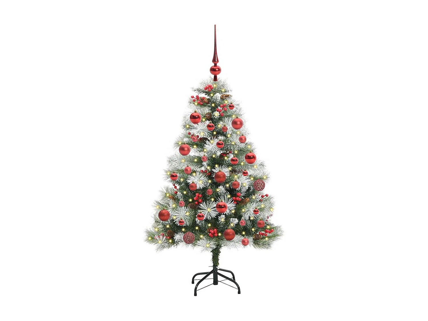 Sapin de Noël artificiel Vert et blanc 150 cm