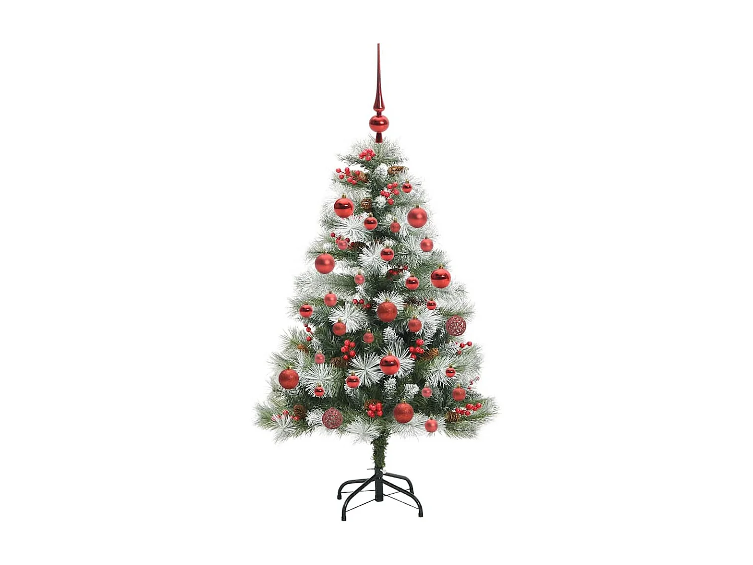 Sapin de Noël artificiel Vert et blanc 150 cm