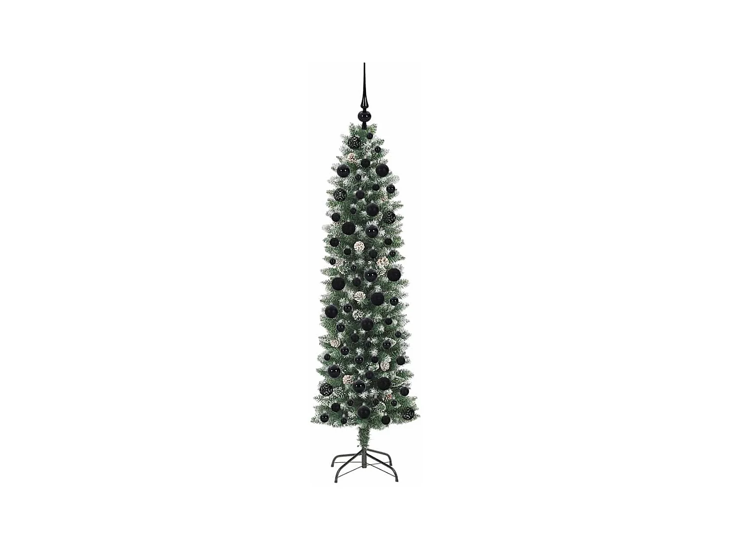 Árvore Slim de Natal Artificial Verde e branco 180 cm