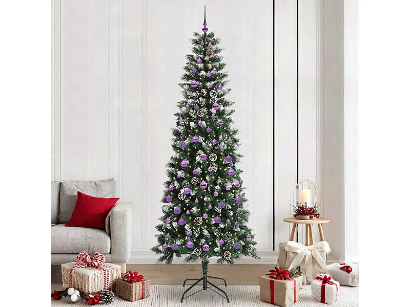Sapin de Noël artificiel avec 300 LED Vert 96 x 96 x 240 cm