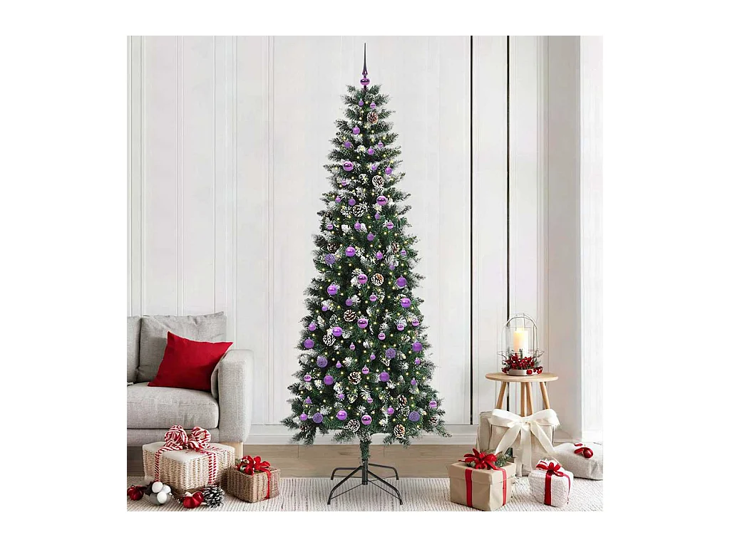 Sapin de Noël artificiel avec 300 LED Vert 96 x 96 x 240 cm