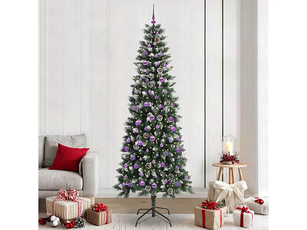 Sapin de Noël artificiel avec 300 LED Vert 96 x 96 x 240 cm