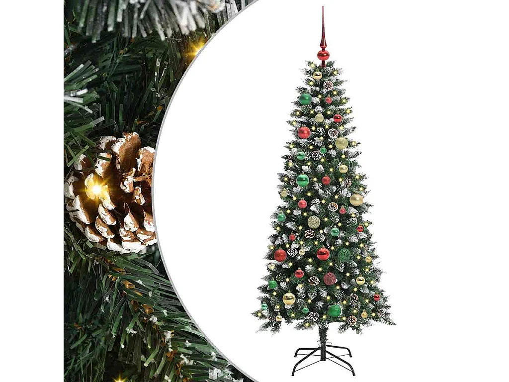 Kunstkerstboom Groen 66 x 66 x 150 cm PVC en Plastic en Staal