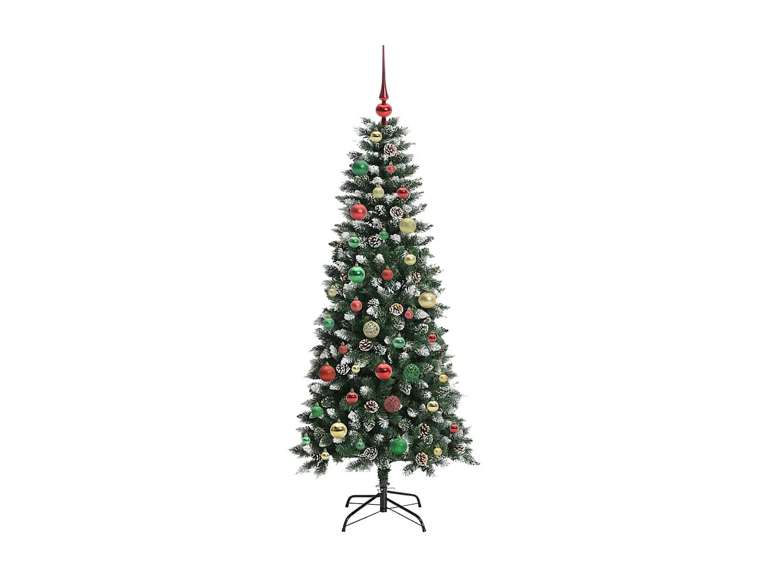 Kunstkerstboom Groen 66 x 66 x 150 cm PVC en Plastic en Staal