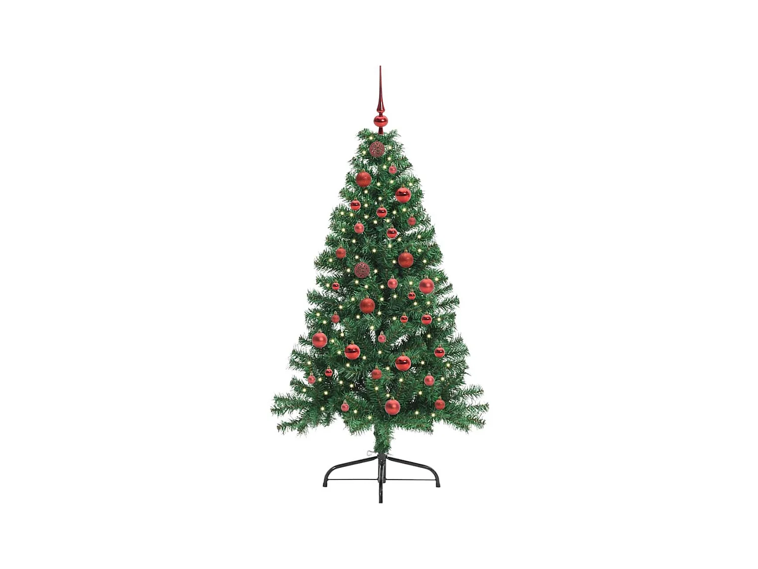 Sapin de Noël artificiel pré-éclairé Vert 150 cm PVC