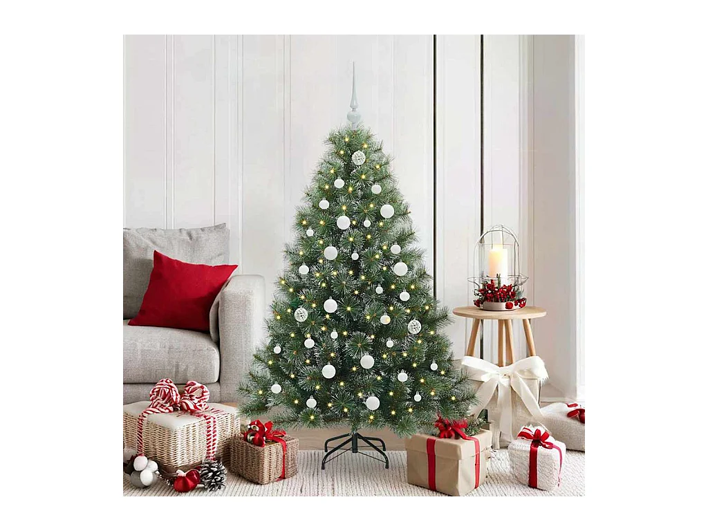 Árbol de Navidad artificial con 150 LED Verde 150 cm PE y PVC