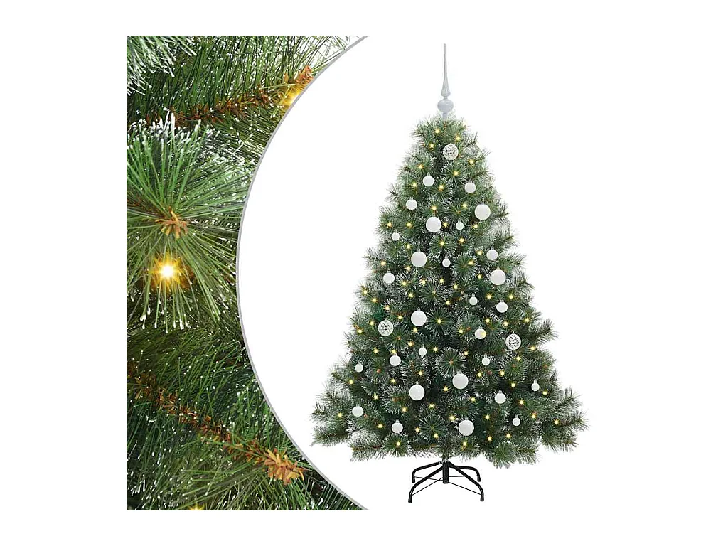 Árbol de Navidad artificial con 150 LED Verde 150 cm PE y PVC