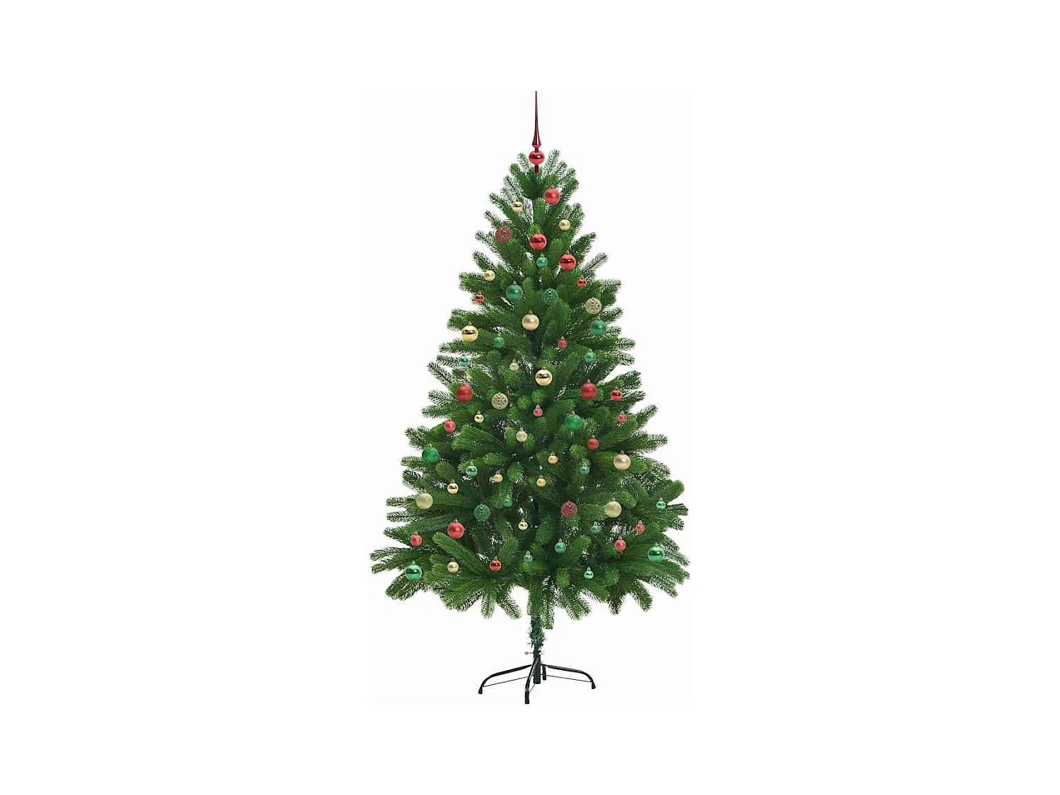 Árbol de Navidad con 300 LED con soporte Verde 210 cm PE