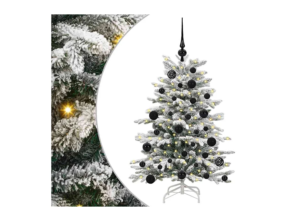 Sapin de Noël Artificiel à Branches Articulées Blanc 120 cm