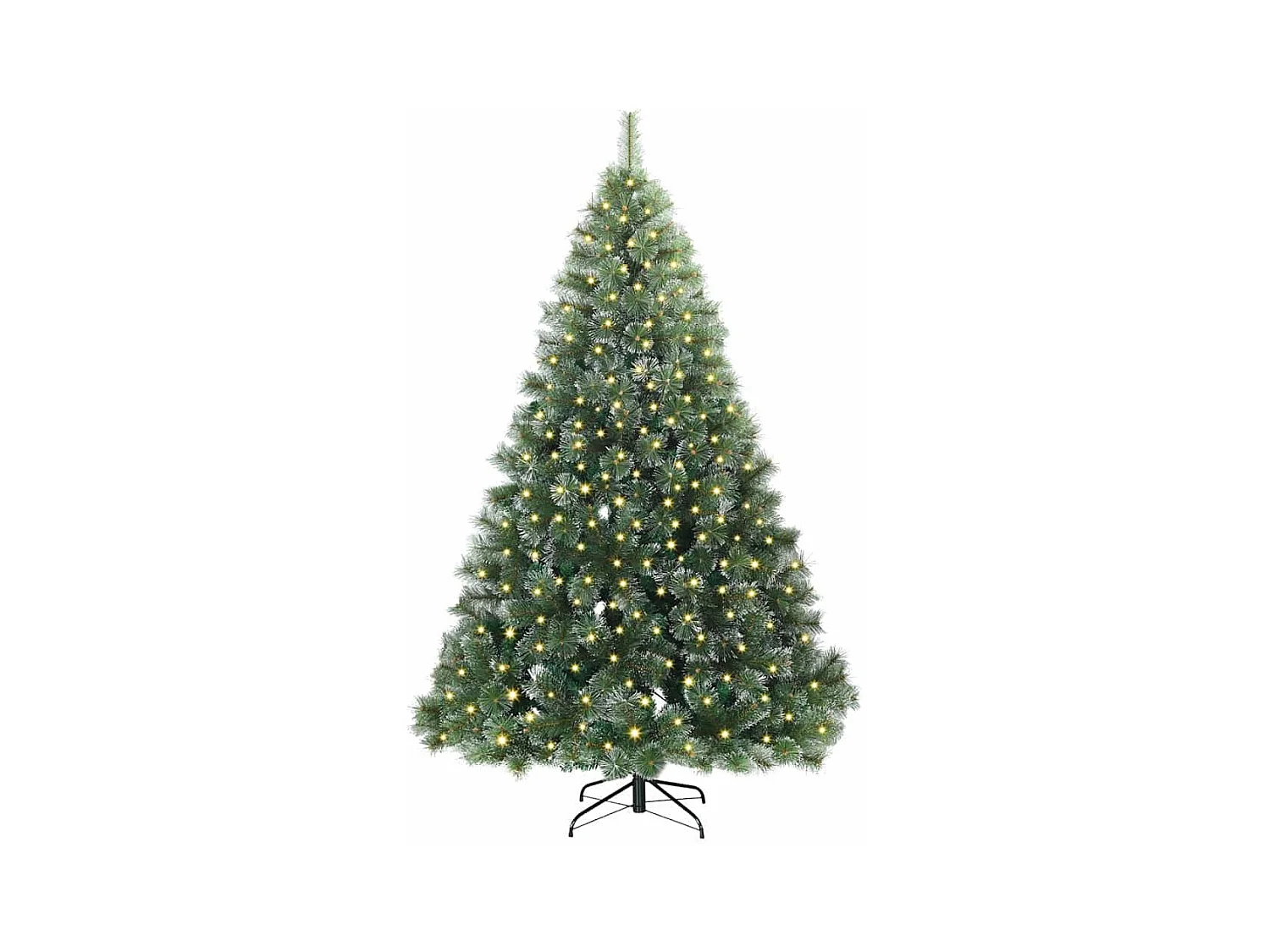 Kunstkerstboom met 300 LED met standaard Groen 240 cm PE en PVC