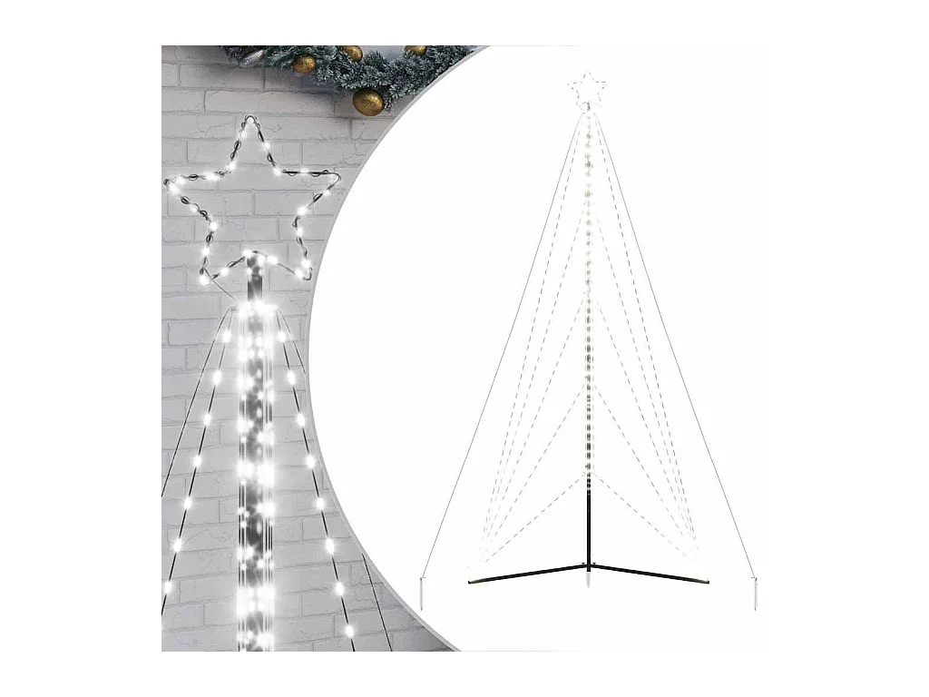 Árbol de Navidad LED 615 LEDs blanco frío 404,5 cm