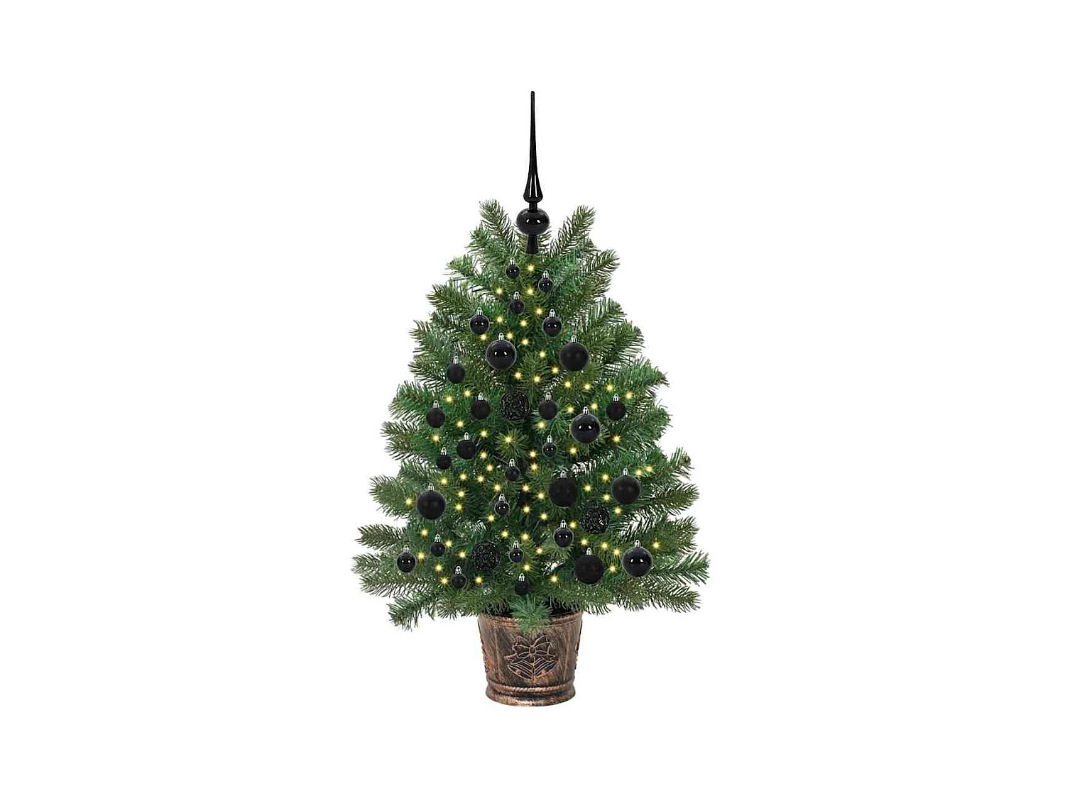 Sapin de Noël artificiel avec 150 LED Vert 95 cm PE et PVC