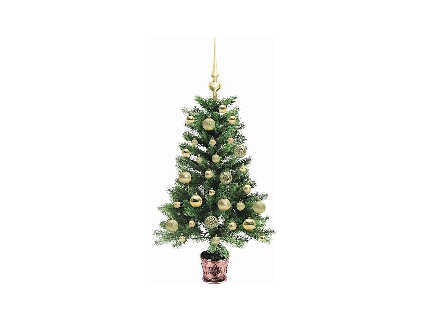 Árbol de Navidad con 150 LED con soporte Verde 90 cm PE