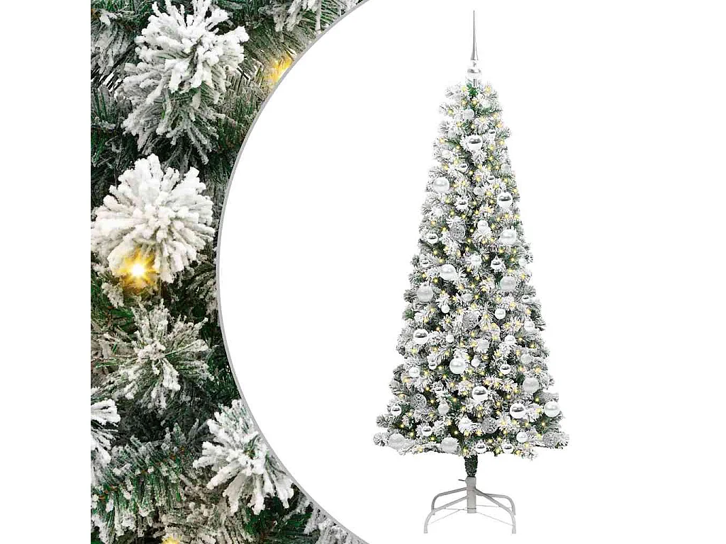 Árbol de Navidad artificial con ramas articuladas 180 cm PVC