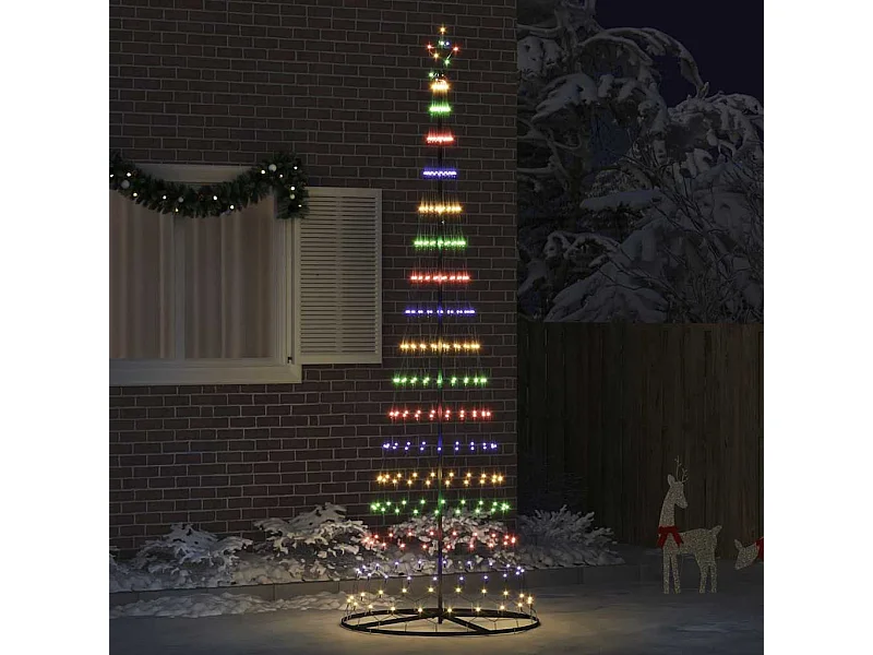 LED kerstboom Multikleur 100.5 x 100.5 x 302.5 cm Metaal