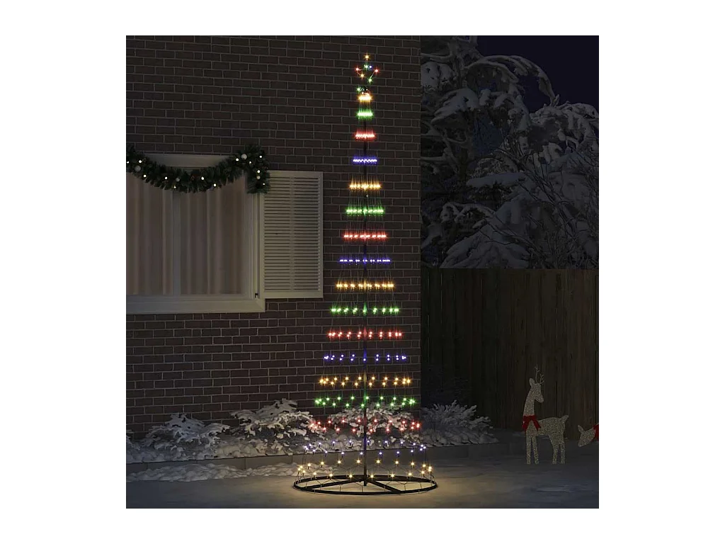 LED kerstboom Multikleur 100.5 x 100.5 x 302.5 cm Metaal