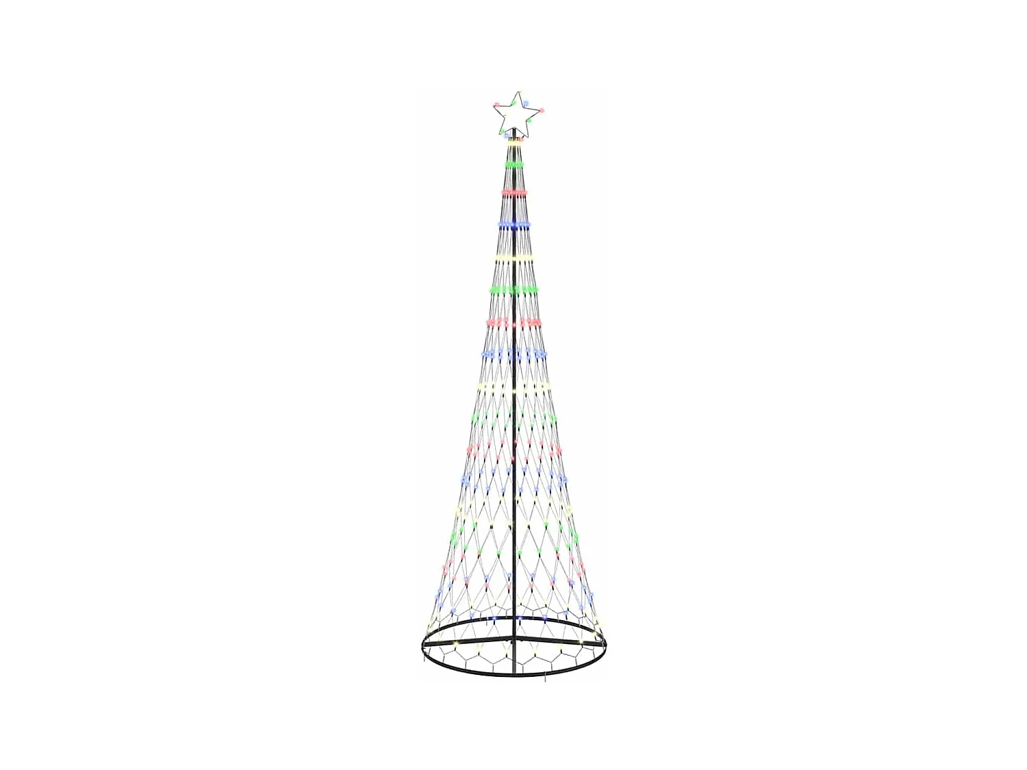 LED kerstboom Multikleur 100.5 x 100.5 x 302.5 cm Metaal
