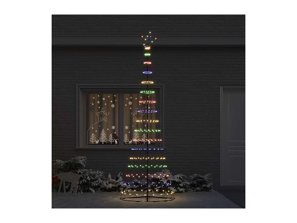 LED kerstboom Multikleur 100.5 x 100.5 x 302.5 cm Metaal