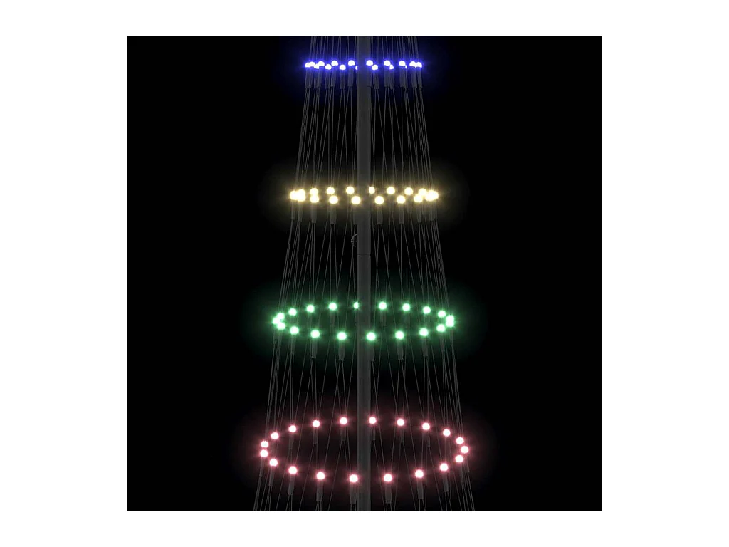 LED kerstboom Multikleur 100.5 x 100.5 x 302.5 cm Metaal