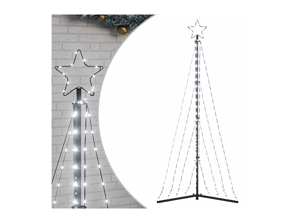 LED-kerstboom 339 LEDs koud wit 182 cm