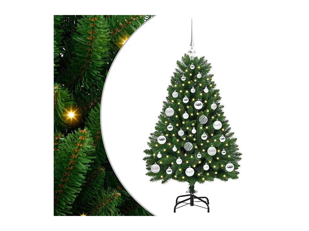 Sapin de Noël artificiel Vert 120 cm PVC et métal