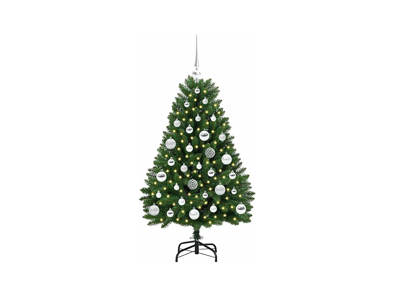 Sapin de Noël artificiel Vert 120 cm PVC et métal