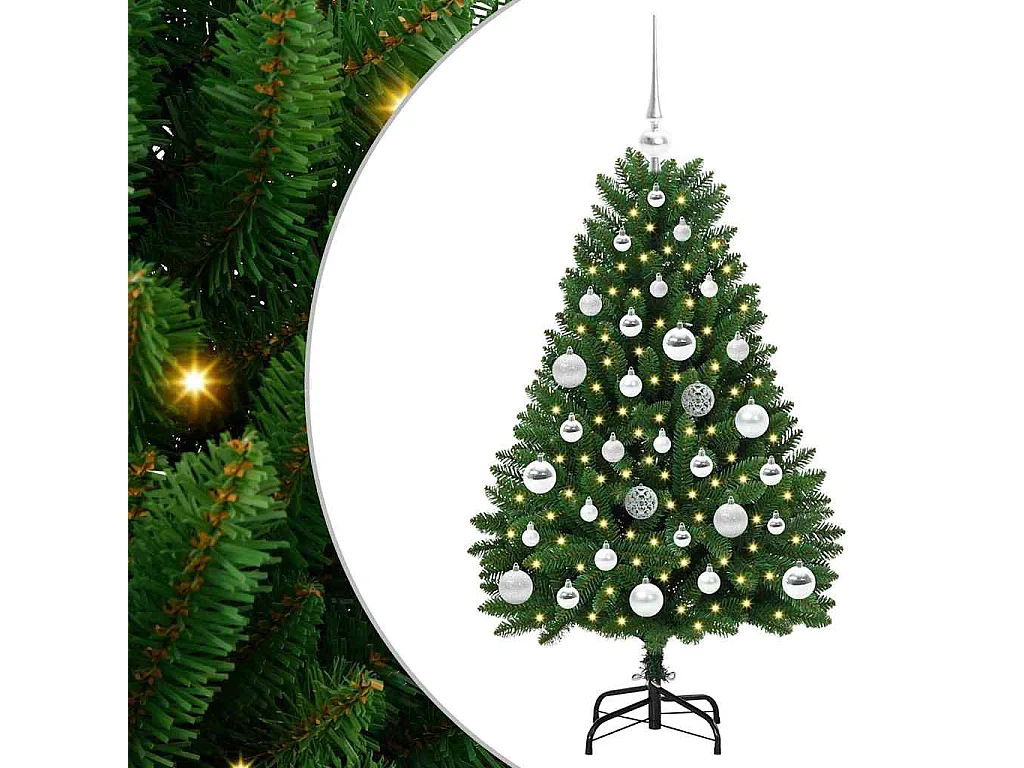 Sapin de Noël artificiel Vert 120 cm PVC et métal