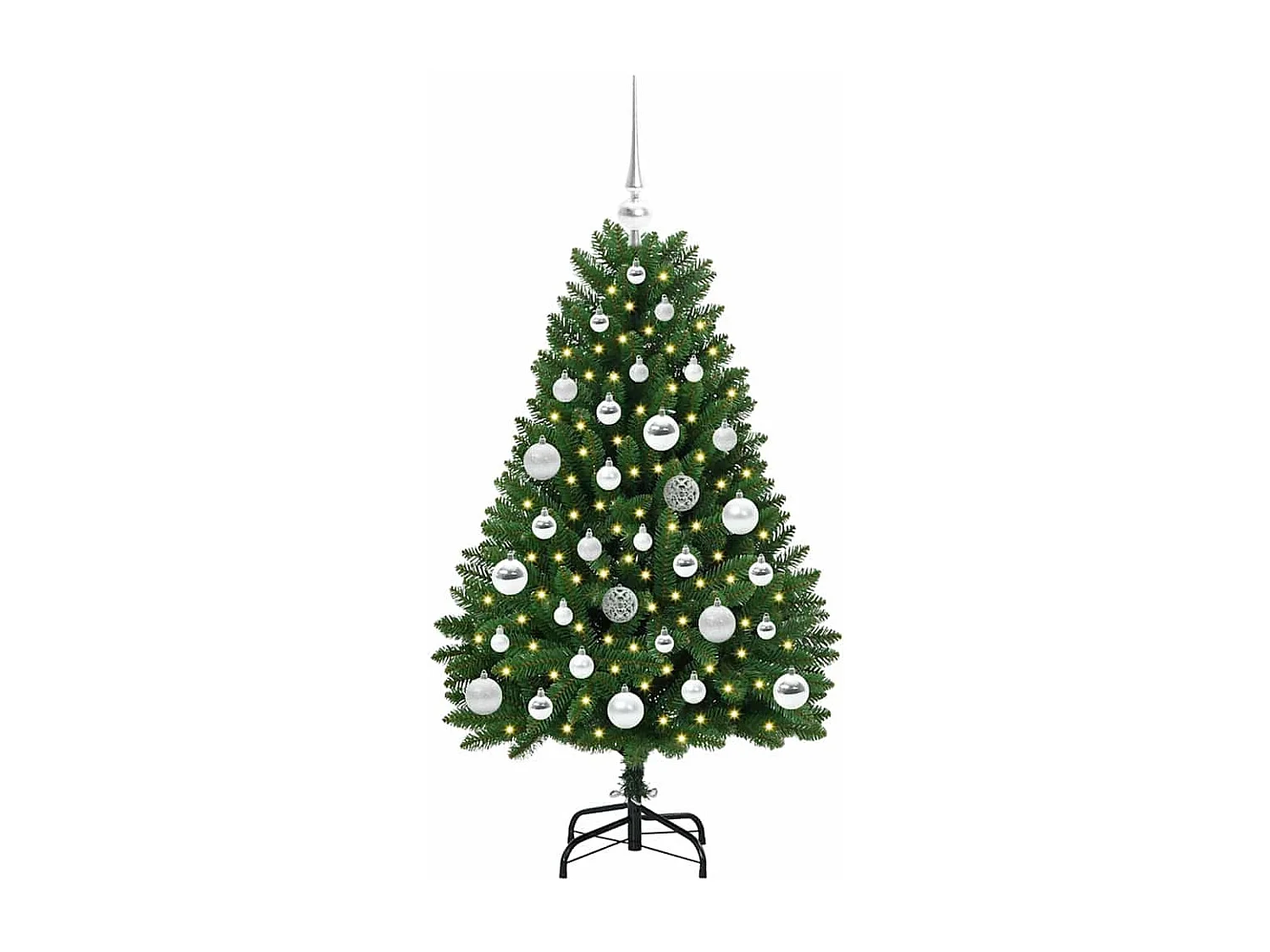 Sapin de Noël artificiel Vert 120 cm PVC et métal