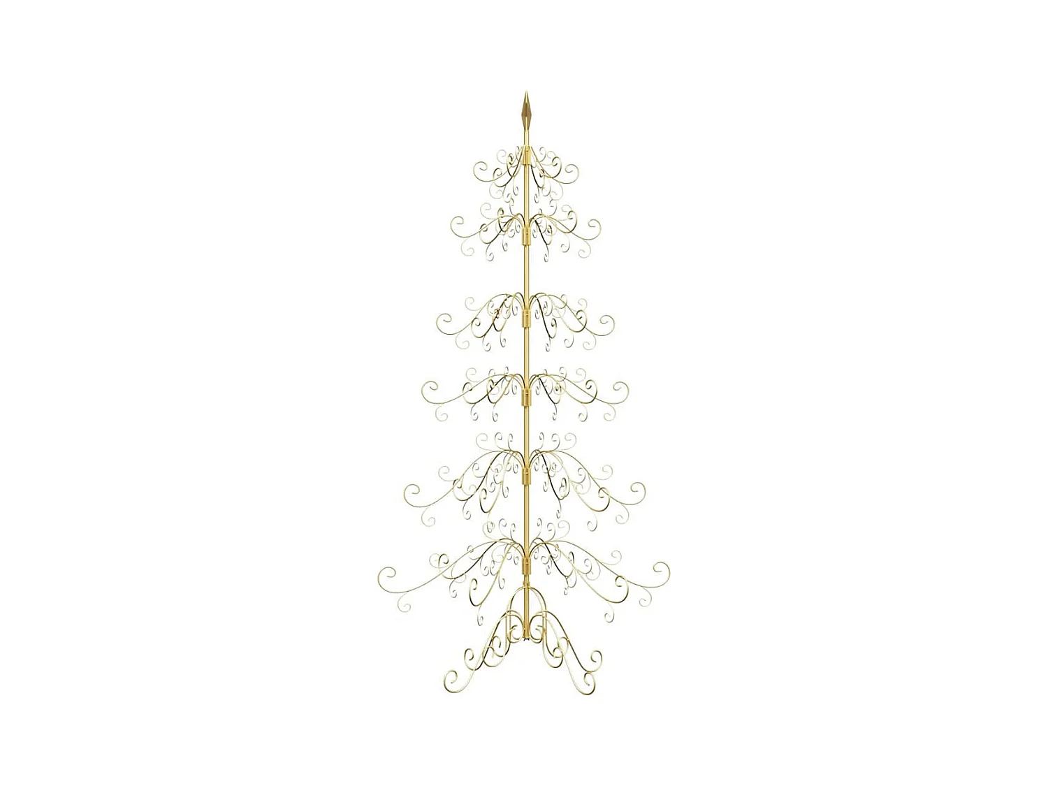 Árbol de Navidad de metal con soporte Dorado 180 cm
