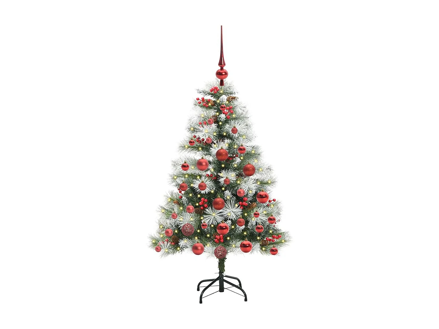 Sapin de Noël artificiel Vert et blanc 120 cm