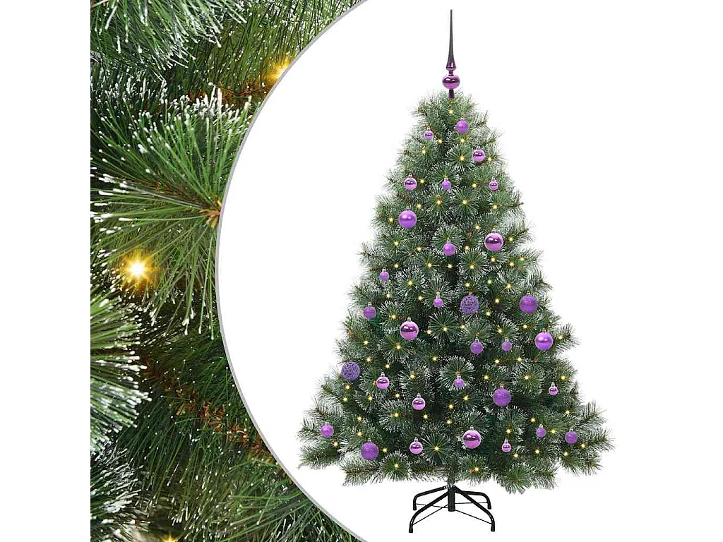 Sapin de Noël artificiel avec 150 LED Vert 150 cm PE et PVC