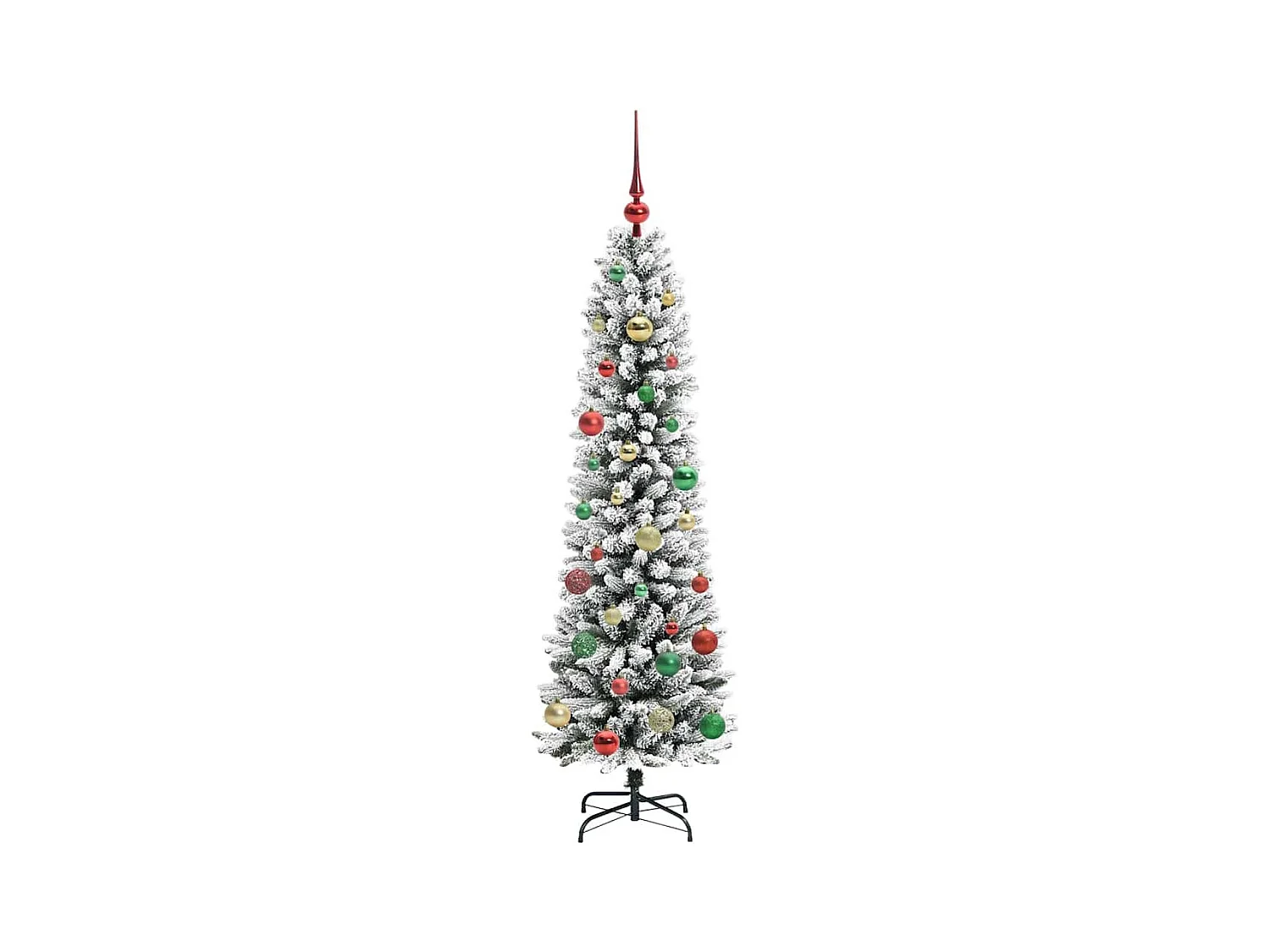Sapin de Noël artificiel avec 150 LED Vert et blanc 150 cm