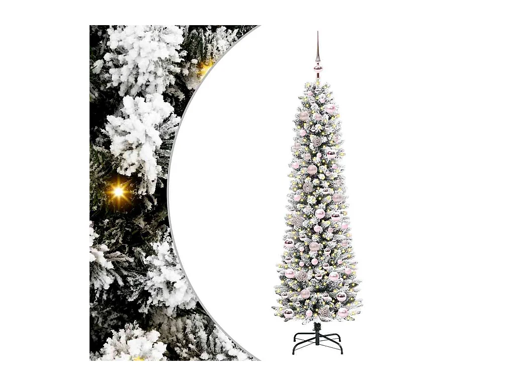 Árbol de Navidad artificial con 300 LED verde y 180 cm