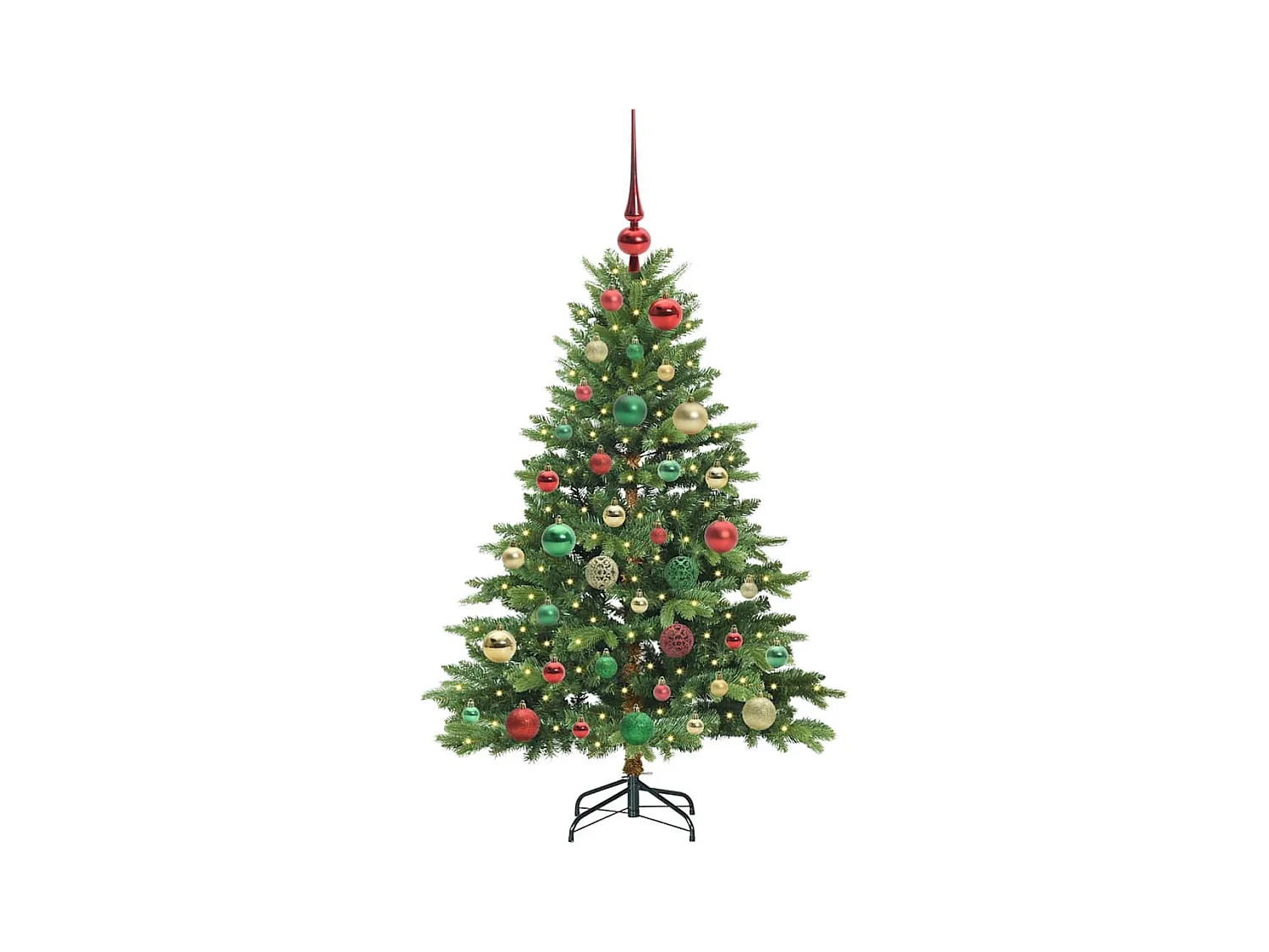 Sapin de Noël artificiel avec 150 LED Vert 120 cm PE et PVC