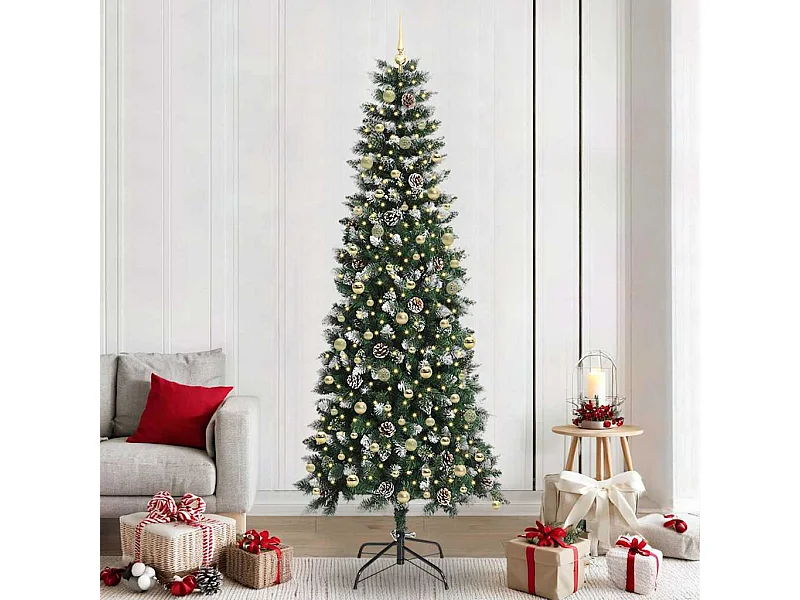 Sapin de Noël artificiel avec 300 LED Vert 96 x 96 x 240 cm