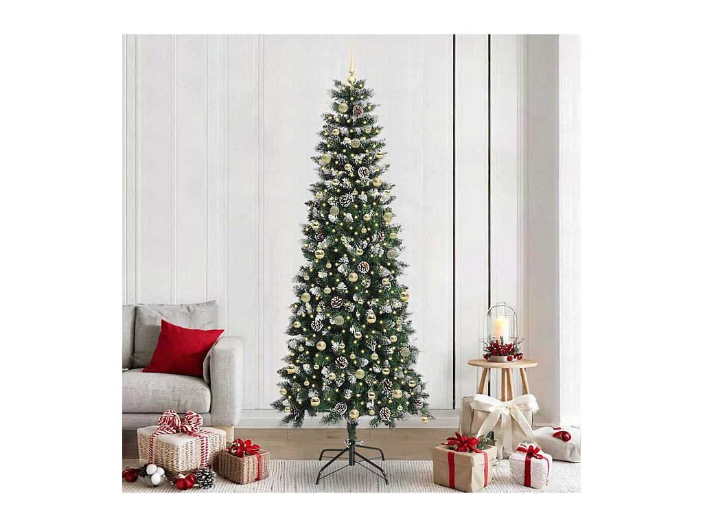 Sapin de Noël artificiel avec 300 LED Vert 96 x 96 x 240 cm